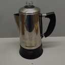 Elite Gourmet EC924 Electric Coffee Percolator, BPA Free, Keep Warm, Clear Brew Progress Knob, Cool-Touch Handle, Cordless Serve, 12-Cup, Stainless Steel