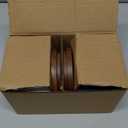 Ceramic Salt and Pepper Bowls: 10 oz Stackable Spice Cellar with Wooden Lid - Stacked Seasoning Storage Containers for Kitchen Countertop - Navy & White, Set of 2