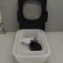 Dog Food Container, Collapsible Pet Food Storage Container 17-20 lb with Rolling Wheels & Airtight Lid, Plastic Storage Bin With Dog Food Scoop and Measuaring Cups (Black)