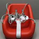 2-in-1 Snug 'n Secure Swing - Red with White Bar, Ages 9 Months to 4 Years
