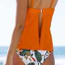 Beachsissi Women Tankini Swimsuit Twist Front 2 Piece Bathing Suit (M)