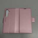 for Samsung Galaxy S25 Case Wallet with RFID Blocking Card Holder, PU Leather Kickstand Protective Flip Phone Cover Fit for Galaxy S25 6.2", Rose Gold