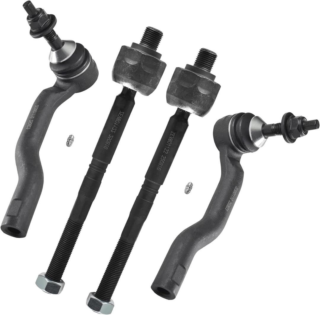 ASTARPRO 4pcs Front Tie Rod Ends Inner and Outer Complete Kit Compatible with 2013-2023 Ford Edge Fusion Lincoln Continental MKX MKZ