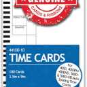 Pyramid Time Systems - Authentic Time Cards (44100-10) for Pyramid Models 4000, 4000PRO, 4000PROK, 5000HD & 5000 Auto Totaling Time Clocks, Single Sided Time Sheets (3.5 x 9 in) -100 Time Cards