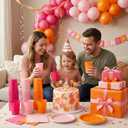 Yungyan 24 Pcs Reusable Plastic Cups 16 Oz Baby Shower Cups for Birthday Camp BabyShower Decorations Bridal Shower Wedding Boho Party (Pink)
