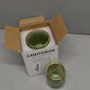 CANITORON Makeup Brush Holder, 2 Pack Glass Makeup Brush Holder Organizer Store Cosmetic Tools, Eyeliner, Storage Organizer for Vanity, Bathroom and Bedroom Countertop Storage (Green S+L)