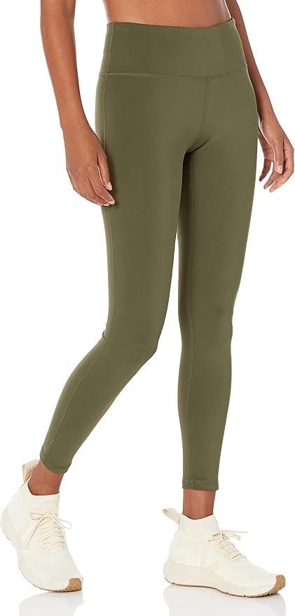 Amazon Essentials Leggings for Women -Active Sculpt Leggings for Women, Mid Rise, Full Length, Athleisure and Workout  - Discontinued Colors (XL, Olive)