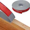 MECCANIXITY TPE U-Shape Edge Banding Self Adhesive Flexible Veneer Edging Trim 1-1/4 Inch x 20ft Furniture Edge Protector for Shelf Cabinet Table Repair Restoration (Gray)