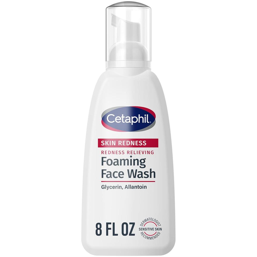 Cetaphil Redness Relieving Foaming Face Wash For Sensitive Skin, 8 Fl Oz, Gently Cleanses & Calms Sensitive Skin Without Over Drying