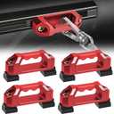 Aluminum Tie Down Anchors- Compatible with 20052025 Tacoma, 20222025 Tundra/Tundra HV with FactoryInstalled UtiliTrack System, Heavy Duty Bed Rail Tie Down Tacoma Accessories - 4PCS Red