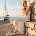 IDIFU IN3 Platform Espadrille Wedge Sandals for Women (Beige)