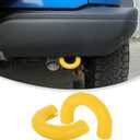 Linskip Tow Hook D Ring Covers Fit for 2021-2024 2025 Ford Bronco Accessories, Rear Bumper Tow Hook Rubber Sleeve Protectors for Bronco Raptor Accessories(Yellow)