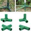 16PCS Fitting 16MM 4 Types Stable Support Heavy Duty Greenhouse Frame Building Connector Suitable for Grape Trellis Sunscreen Shed Gardening