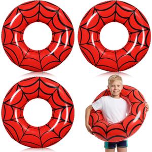 Sumind 4 Pcs 24 Inches Inflatable Pool Floats for Kids, Cute Pool Floaties Tube, Fruit Swim Tube Rings Bulk for Kids Girls Boys, Lake Beach Outdoor Party Decoration Summer Vacation Holiday