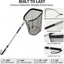 Telescoping Landing Net with Rubber Mesh, 100” Extendable Fishing Net