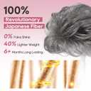 REECHO Hair Topper, Short Wiglet Hair Topper for Women with Thinning Large Coverage Synthetic Top Crown Hairpiece for Women - Steel Gray