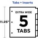Avery Dividers for 3 Ring Binders, 5-Tab Two-Pocket Plastic Binder Dividers, Multicolor (24 Sets of 11906)
