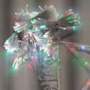 Christmas Decorations Star String Lights, 320 LEDs Outdoor Waterfall Tree Lights with 13" Topper Star, Plug in Waterproof Hanging Fairy Lights for Xmas New Year Holiday Party Yard Patio Decor (Multicolor)