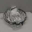 2-Tier Fruit Basket Bowl Stackable Vegetable Storage with Banana Tree Hanger Stand for Kitchen Countertop, Metal Wire Basket for Bread Onions Potatoes Black