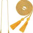 Graduation Honor Cord 68" Grad Braided Honor Cords with Tassel Honor Rope Grad Cords for Graduation Students Bachelor Master Doctoral Gown Grad Decor (Gold)