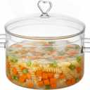 3 Qt Heart-shaped Lid Glass Cooking Pot, 2.8L /2800ml, 3 Quarts
