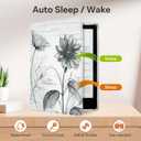 CoBak Case for Kindle Paperwhite 12th Gen 2024 (7") & Kindle Colorsoft Signature Edition (7") - New PU Leather Cover and Clear Soft Silicone Back Cover with Auto Sleep Wake Feature (Sketch Sunflower)