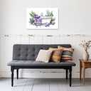 TIEHAOMAI Lavender Bathroom Wall Art(Floral-1,16x24inch (40x60cm))