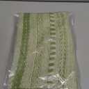 DII Farmhouse Braided Stripe Table Runner Collection, 15x72 (15x77, Fringe Included), Antique Green