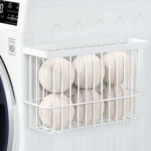 Moryimi Magnetic Dryer Ball Holder for Laundry Room Organization and Storage, Magnetic Lint Bin for Laundry Room, Iron Dryer Ball Container for Laundry Room Storage (No Balls)