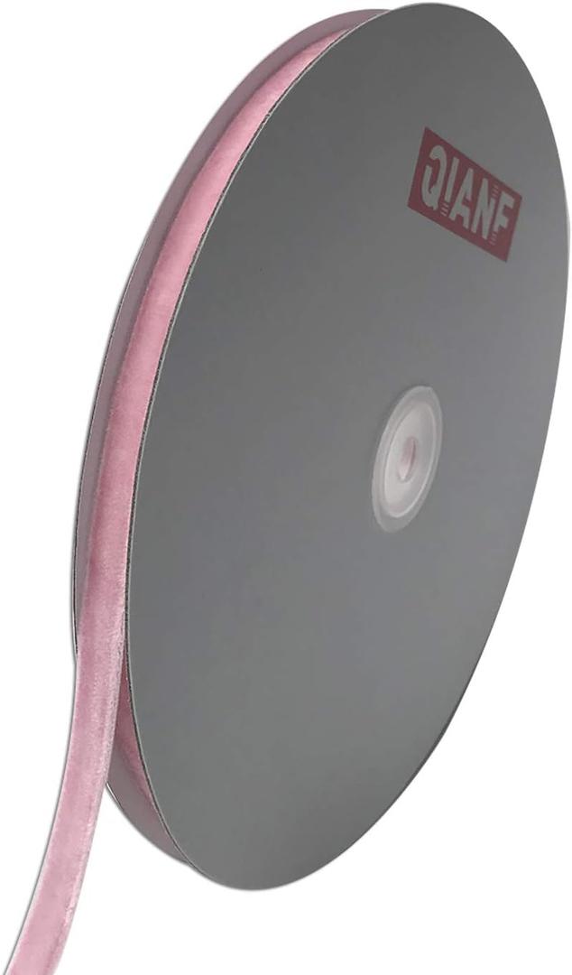 Vintage Pink Velvet Ribbon, 3/8 Inch X 25Yd
