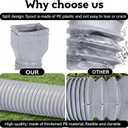 plusgutter Rain Gutter Downspout Extensions Flexible, Drain Downspout Extender,Down Spout Drain Extender, Gutter Connector Rainwater Drainage,Extendable from 21 to 68 Inches (4Pack, Gray)