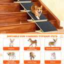 TNELTUEB 4 Pack Upgraded Dog Ramps for Stairs, Adjustable Stair ramp for Dogs,Portable Dog Stairs with Mat for Small Dogs and Cats, Non-Slip Pet Steps for Elderly or Injured Pets