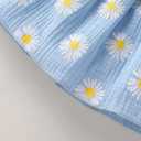 CBHAIBLYD Infant Toddler Baby Girl Summer Cotton Clothes Strap Ruffle Smocked Top and Shorts 2Pcs Outfit Clothing Set(Blue, 12-18M)