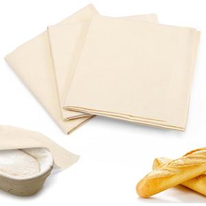 Thick Tea Towels for Baking Sourdough - 28x28in 100% Cotton Wrinkle-resistant Bread Basket Flour Sack Towels, Proofing Cloth Cover for Dough Raising, Bread Making, Bakers Gift Accessories, 3pcs