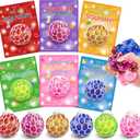 Valentines Day Cards for Kids School, 24 Pack Valentines Cards for Kids Classroom with Stretch Squeeze Balls Toys, Valentines Day Gifts for Kids Exchange, Ideal Valentines' Party Favors