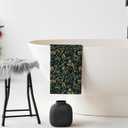 Dark Green Floral Leaf Kitchen Towels, Retro Art Nouveau Botanical Decorative Hand Towels for Bathroom, Cottagecore Flower Dish Tea Towel for Kitchen Decor, 16x24 Inch