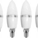12W LED Candelabra Light Bulbs 12W LED Candle Bulbs E14 Non-Dimmable LED Chandelier Bulbs,100W Incandescent Bulbs Equivalent,Daylight White 6000K,E14 Small Base,Non-Dimmable,Pack of 4