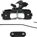 3pcs Hood Latch Catch Striker + Hood Safety Latch Catch Rod/Safety Catch Retainer Clip Compatible with Dodge Ram 1500 2500 3500 2002-2010 Replace 55275850AB, 5143056AA, 55275843AB