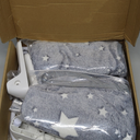 2PC Cat Window Perch, Glow in The Dark Cordless Foldable Pet Hammock Bed for Window with Sturdy Metal Frame, Glowing Stars Pattern Resting Seat for Indoor Cats (2PC Stars - M)