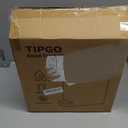 TIPGO Slim Bathroom Trash Can with Lid Soft Close, Step Pedal, 6 Liter / 1.6 Gallon Stainless Steel Trash Bin, Small Garbage Cans for Bedroom, Office, Kitchen (Matte Black)