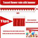 6p Banner Metallic Foil Fringe Wall Hanging Tinsel Fringe Banners backdrop for Parade Floats Garland Wedding Parties Graduation Class Birthday Retirement Anniversary Party Decorations(Red)