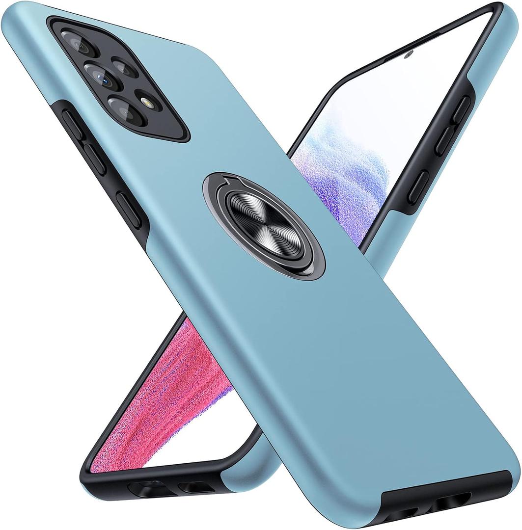 JAME for Samsung A53 5g Case, Galaxy A53 5g Case with Shockproof Protective Phone Cover with Rotatable Kickstand for Samsung Galaxy A53 5G Cover, Sierra Blue