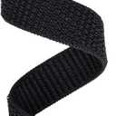 Watchband Compatible with Garmin vivosmart HR/HR+ Replacement Bands - Woven Nylon Strap with Hook and Loop ((10#) Dark Black)