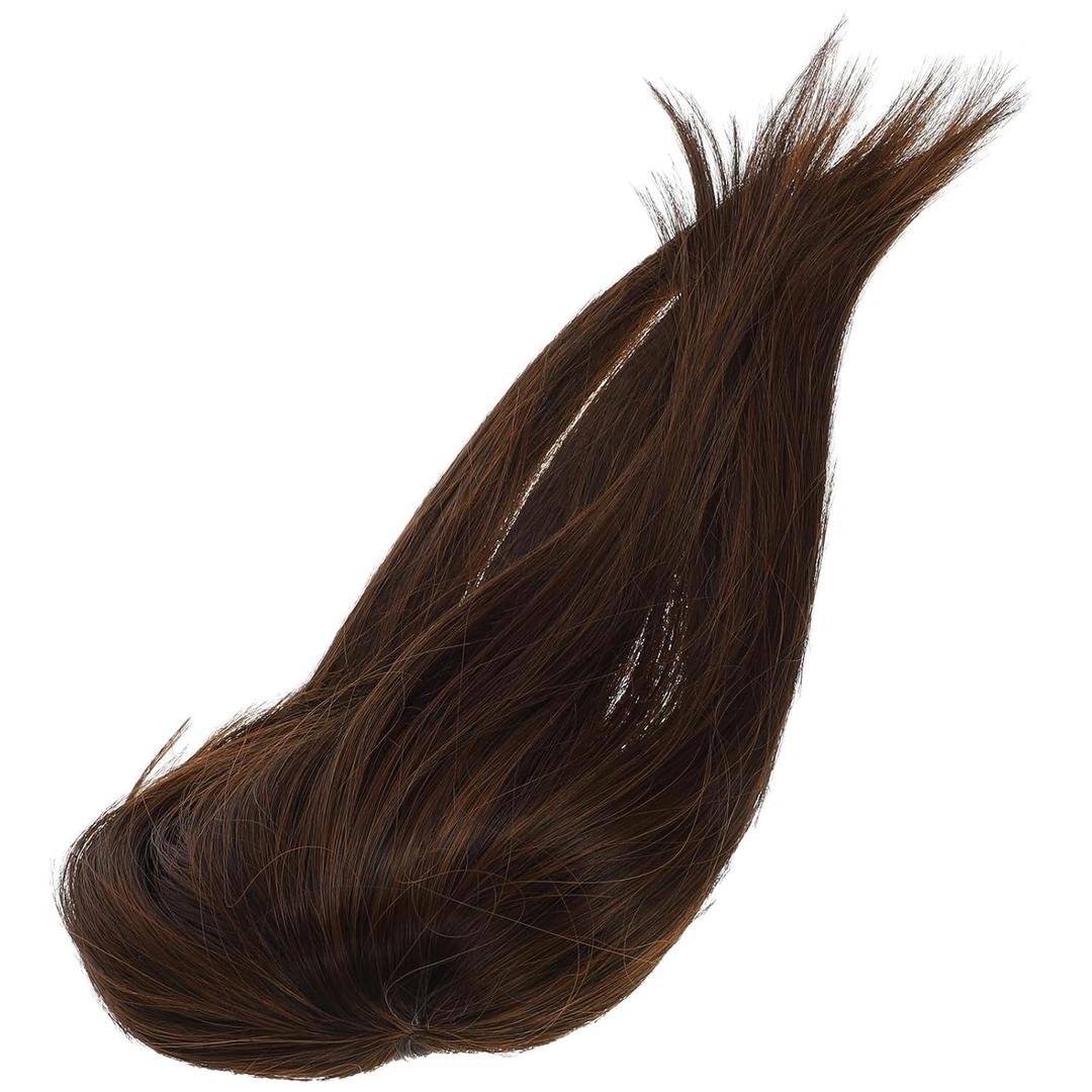 Women Hair Topper for Thinning Hair Clip-in Hairpiece with Thick Net Light Brown 25cm Natural Volume Extension