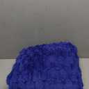 Twin Size Blanket for Bed with Jacquard Pattern, Fuzzy Soft Cozy Exquisite Blankets for All Season, Warm and Fluffy, 60x80 Inch, Blue