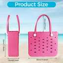 PoVwlty Rubber Beach Bag for Men & Women, Water-resistant Travel Tote Bag for the Beach Boat Pool