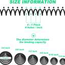 Leinuosen 120 Pack Plastic Spiral Binding Coils Kit Spirals Multi Size Coils for Binding Binder Combs Spines(1/4 5/16 3/8 1/2 5/8 3/4 Inch,Black)