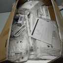 Lufeiya White L Shaped Desk with Drawers & Storage Shelves, 55 Inch Corner Computer Desk with Power Outlet for Home Office Bedroom, L-Shaped Teen PC Desks with Fabric Drawer, White