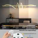 Linear Pendant Light Kitchen Island, 47.2in Modern Chandelier for Dining Room Warm/Neutral/White Adjustable with Remote Control, Island Light Over Home Bar & Home Office