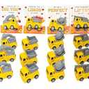 Valentines Day Gifts for Kids with Cards  24PCS Construction Vehicles Toys Card Bulk  Kids School Party Favor, Classroom Exchange Prizes, Boys Girls Age 3+